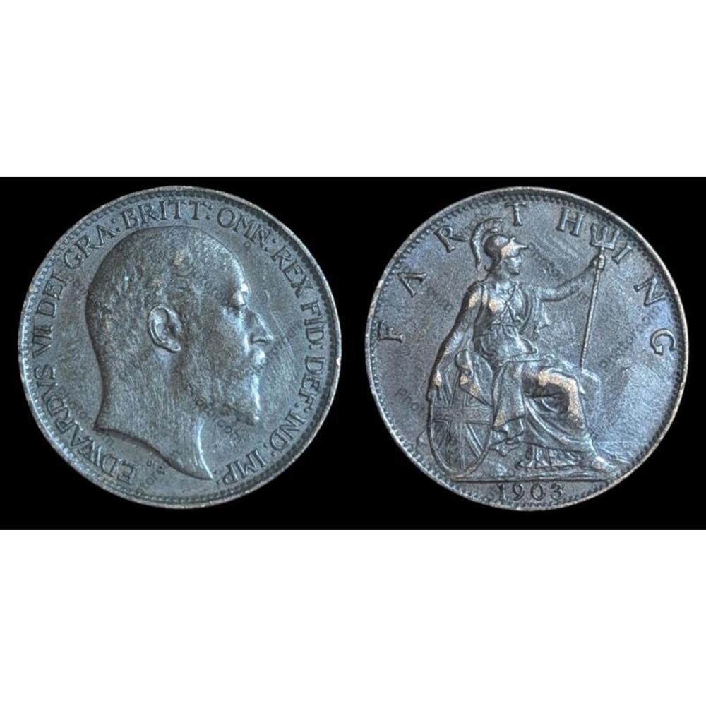 1903 Great Britain Edward VII Farthing Wow Finish
